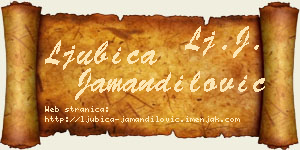 Ljubica Jamandilović vizit kartica
